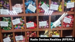 Goods for sale in Donetsk (file photo)