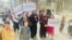 Afghan women take part in a previous protest in Kabul on October 10.