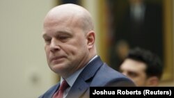 Acting U.S. Attorney General Matthew Whitaker testifies before a House Judiciary Committee in Washington on February 8.