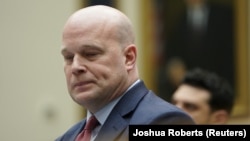 Acting U.S. Attorney General Matthew Whitaker testifies before a House Judiciary Committee in Washington on February 8. 