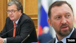 Sergei Prikhodko (solda) və milyarder Oleq Deripaska