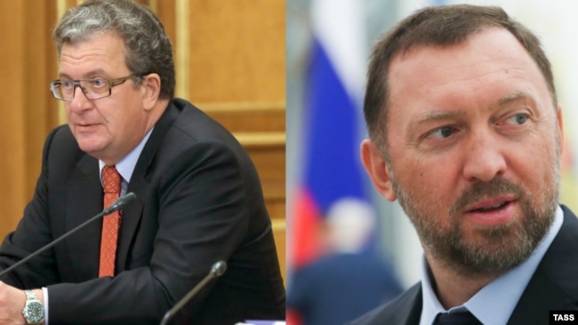 Sergei Prikhodko (solda) və milyarder Oleq Deripaska