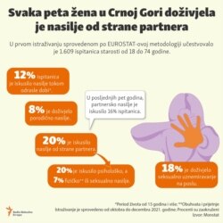 Infographic-Violence against woman in Montenegro