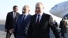 Armenia - Prime Minister Nikol Pashinian greets Russian President Vladimir Putin at Zvartnots airport in Yerevan, November 23, 2022.