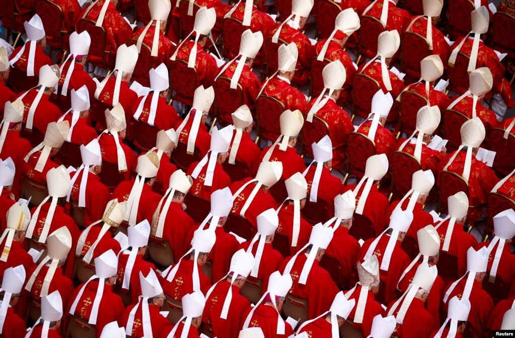 Cardinals present at Pope Benedict's funeral at St. Peter's Square in the Vatican, January 5, 2023.