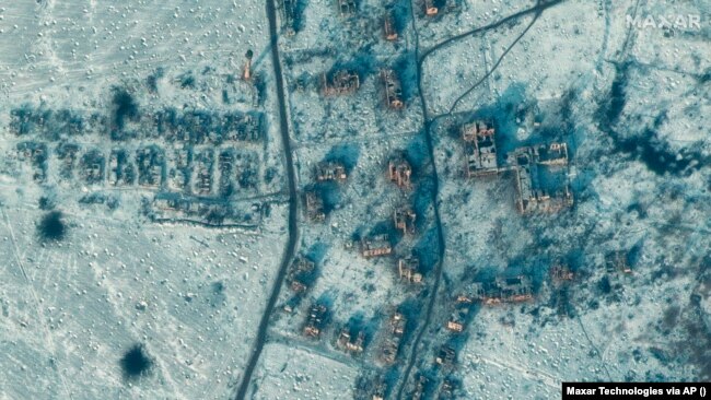 Satellite imagery of Soledar released by Maxar Technologies on January 11 showed a city devastated by weeks of intense fighting.