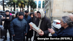 ვარლამ გოლეთიანი გელათის გადასარჩენ აქციაზე. 2 დეკემბერი, 2022 წელი 