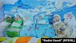 Шестерняшки, родившиеся в Таджикистане - два мальчика и четыре девочки, прожили всего день 