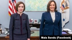 Președinta R. Moldova, Maia Sandu și vicepreședinta Statelor Unite ale Americii, Kamala Harris la Casa Albă, 7 decembrie 2022