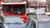 Блокирани улици и гужва во сообраќајот во Скопје 