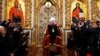 Metropolitan Epiphany of Kyiv and All Ukraine leads the service in the Uspenskyiy Cathedral of the Kyiv-Pechersk Lavra on January 7.