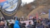 Serbian Far-Right Protesters Try To Break Through Police Cordons Into Kosovo 