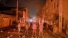 Protesters lit fires in several areas of Mahabad on January 2 while also blocking streets and chanting anti-government slogans. (file photo)