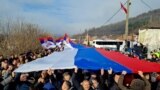 KOSOVO: Local Serbs protest in Rudare on December 22 