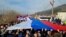 KOSOVO: Local Serbs protest in Rudare on December 22 