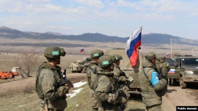 Russian peacekeepers in Nagorno Karabakh.