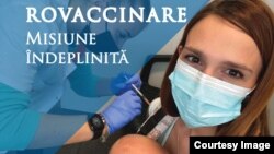 Imagine de propagandă folosită la începutul raportului prin care autoritățile române se laudă cu privire la rezultatele campaniei de vaccinare. 