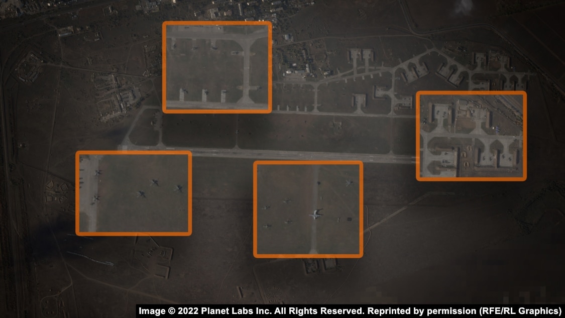 Planet Labs satellite image of the airfield near Dzhankoy from October 31