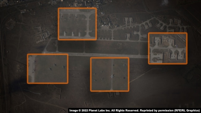 Спутниковые снимки Planet Labs, аэродром Джанкой, 31 октября 2022 года