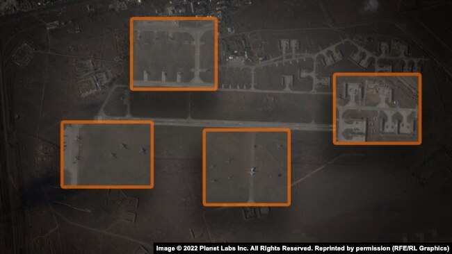 Супутникові знімки Planet Labs, аеродром Джанкой, 31 жовтня 2022 року