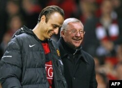  Алекс Фъргюсън като треньор на Димитър Бербатов през 2009 година 