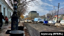 Ремонт дорог в Керчи, Крым, ноябрь 2022 года