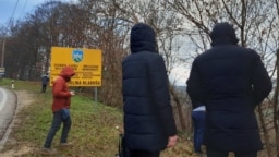 Уроженцы Чечни на границе с Хорватией