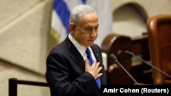 Benjamin Netanyahu na posebnoj sednici izraelskog parlamenta, 29. decembar 2022. 