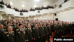 Armenia - National Security Service officers attend a meeting with Prime Minister Nikol Pashinian, Yerevan, December 20, 2022.