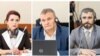 De la stânga la dreapta, judecătoarea Angela Bostan și judecătorii Sergiu Osoianu și Vladislav Holban, la audieri în comisia pre-vetting, 28 octombrie 2022 