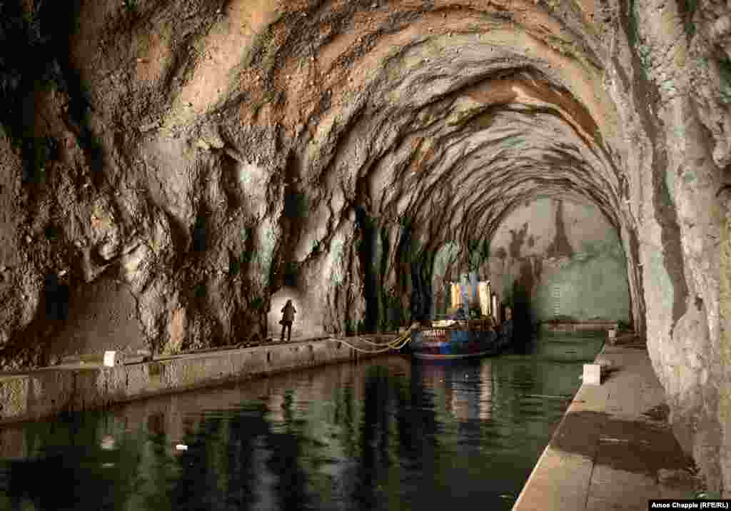 The secret base is one of three inside Montenegro&rsquo;s Bay of Kotor that could hide vessels, including submarines, from enemy ships or aircraft. &nbsp;