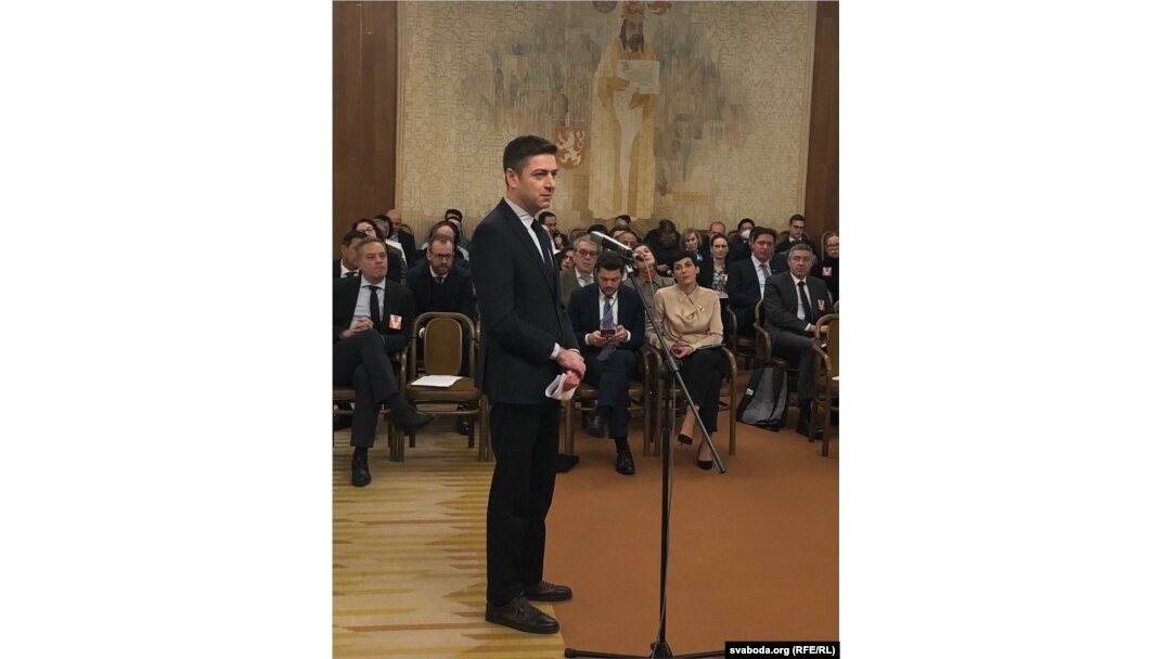 Дэбаты аб Беларусі ў чэскім парлямэнце, 9 сьнежня 2022 г. Выступае амбасадар Літвы ў Чэхіі