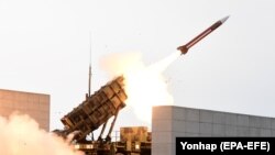 O rachetă Patriot este lansată de la un poligon de tragere din provincia Chungcheong din Coreea de Sud. (fotografie de arhivă)