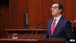 North Macedonia's president, Stevo Pendarovski (file photo)