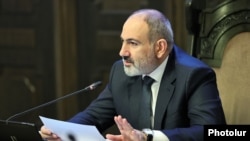 Armenia - Prime Minister Nikol Pashinian speaks at a cabinet meeting in Yerevan, January 12, 2023.