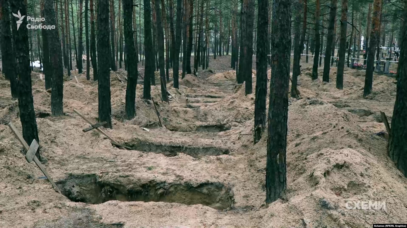 Поховання в Ізюмському лісі