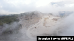 The limestone quarry belonging to HeidelbergCement Georgia in Dedoplistskaro