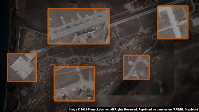 Спутниковые снимки Planet Labs, аэродром Бельбек, 15 ноября 2022 года