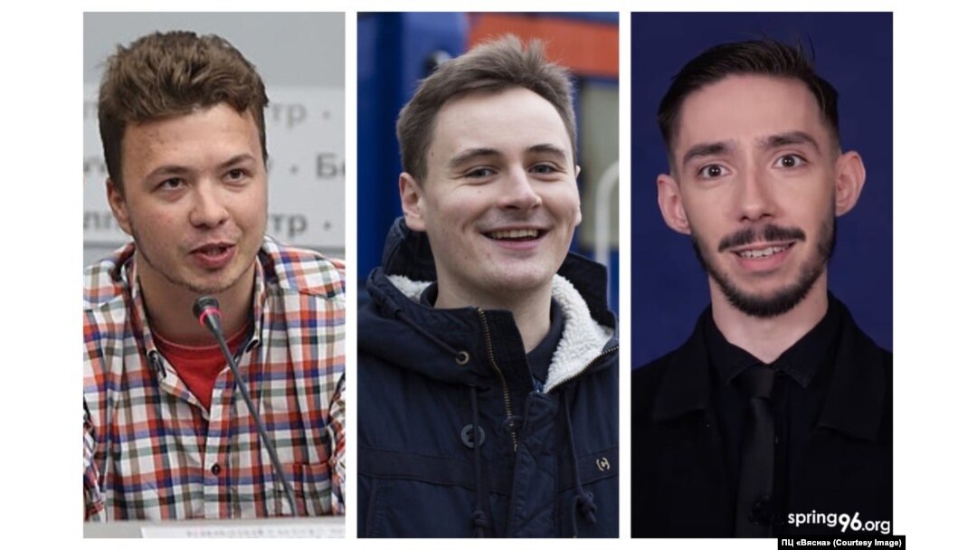 Roman Protasevici, Sțiapan Puțila și Ian Rujik