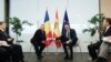  Primirea oficială a premierului Nicolae Ciucă de către prim-ministrul Regatului Spaniei, Pedro Sanchez Perez-Castejon, în cadrul primei reuniuni comune a guvernelor României și Regatului Spaniei, la Castellon de la Plana în Spania, miercuri, 23 noiembrie 2022.