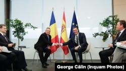  Primirea oficială a premierului Nicolae Ciucă de către prim-ministrul Regatului Spaniei, Pedro Sanchez Perez-Castejon, în cadrul primei reuniuni comune a guvernelor României și Regatului Spaniei, la Castellon de la Plana în Spania, miercuri, 23 noiembrie 2022.