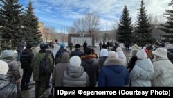 Траурный митинг в Новокуйбышевске, 3 января 2023 года
