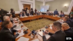 Grozev tokom saslušanja video linkom pred bugarskim parlamentarcima.