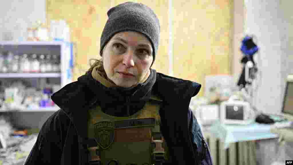Szvitlana Druzenko, a Pirogov Első Önkéntes Mobilkórház (PFVMH) ukrán civil szervezet frontvonali csoportvezetője