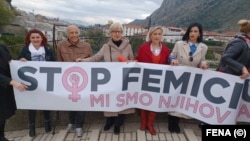 Protest u Mostaru protiv nasilja nad ženama, 3. decembar 2022.