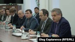 Viceprim-ministrul pentru Reintegrare Oleg Serebrian la negocierile în format „1+1” de la Chișinău, 2 decembrie 2022. 