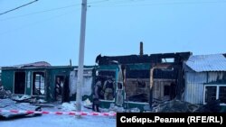 Старечкиот дом во Кемерово каде избувнал пожарот. 