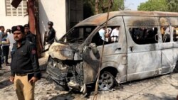 Charred Remains At Scene Of Karachi Blast