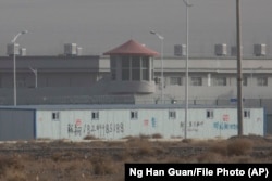 A facility believed to be a detention center in Xinjiang Province