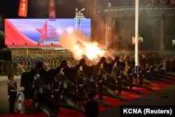 Военный парад в Пхеньяне. 24 апреля 2022 года